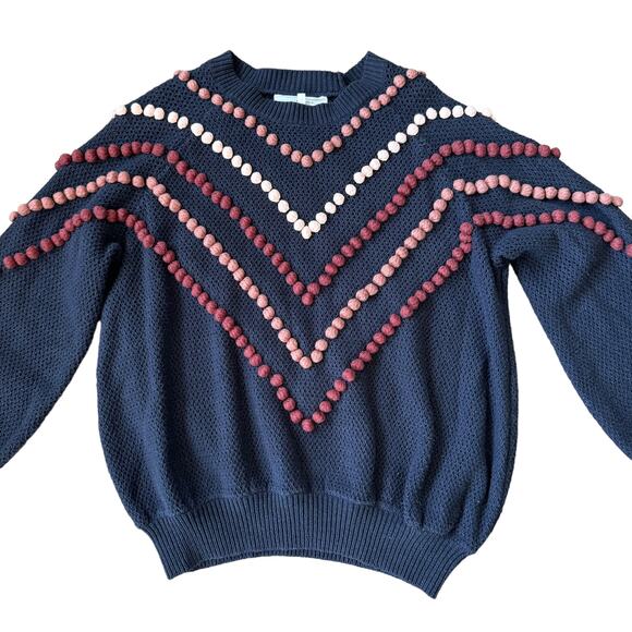 The Great. Bobble Sweater Navy - Picture 7 of 13